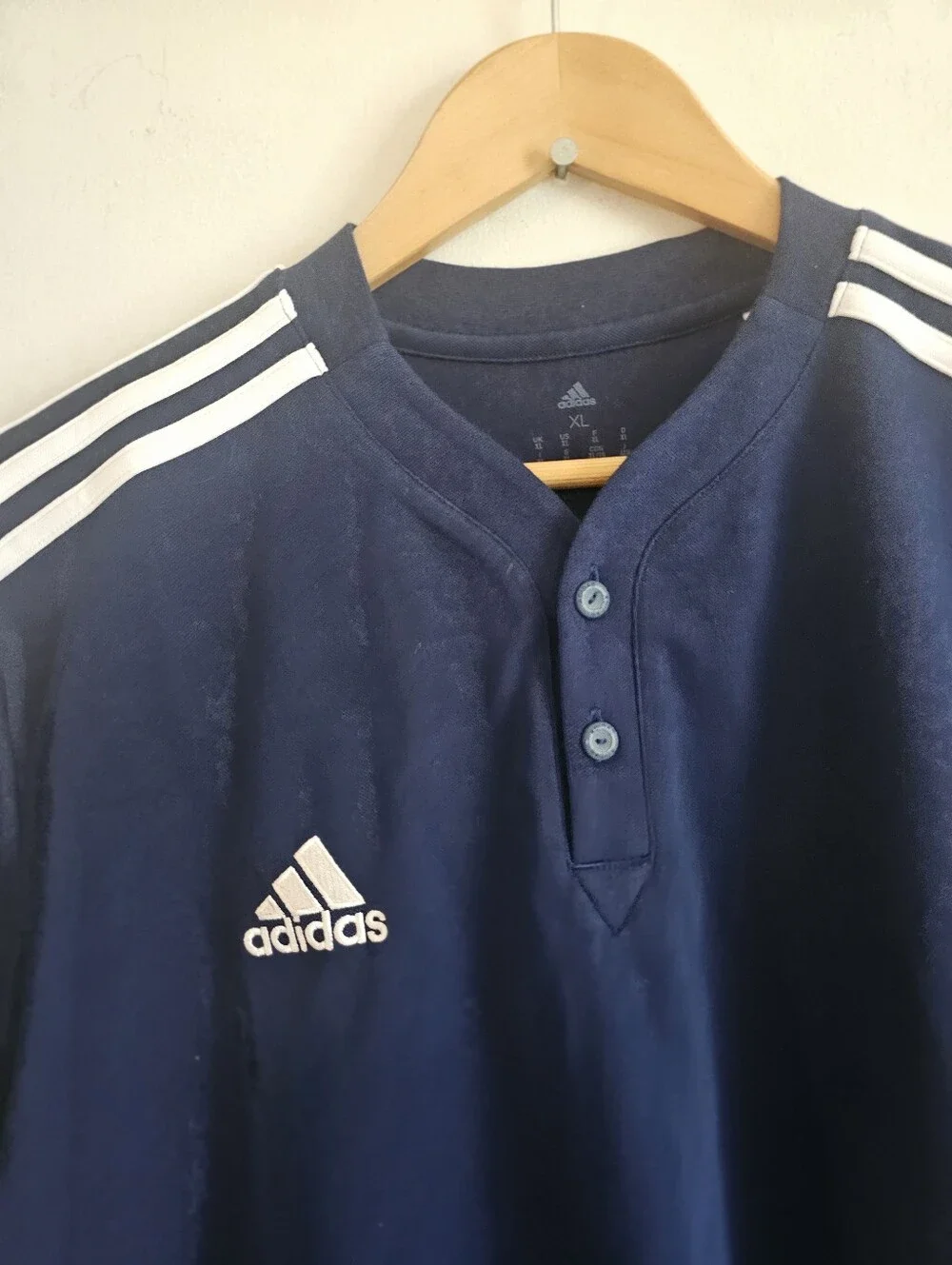 ​Adidas CON22 Navy Blue White AEROREADY Athletic Polo Shirt Mens XL NWT